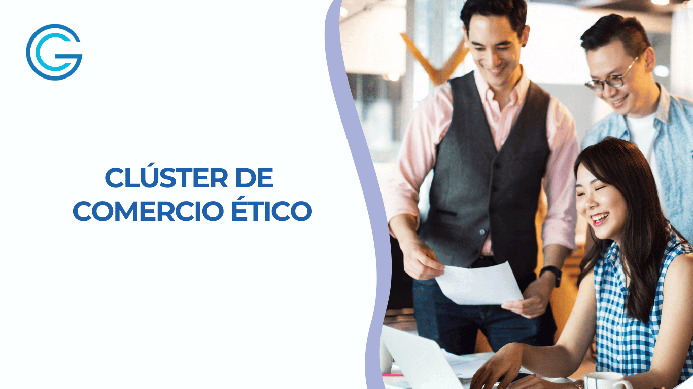 imagen de blog de guardia consutores que muestra un equipo colaborando representando el cluster de comercio etico